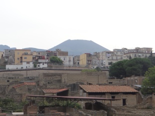 Vesuvius alive and well and overlooking Ercolano