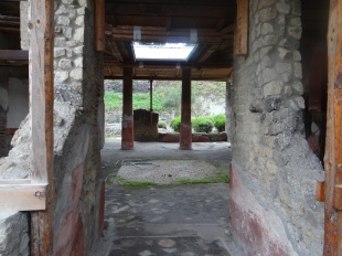 The entry to the House of the Mosaic Atrium/ Messalina's house